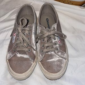 Superga velvet shoes